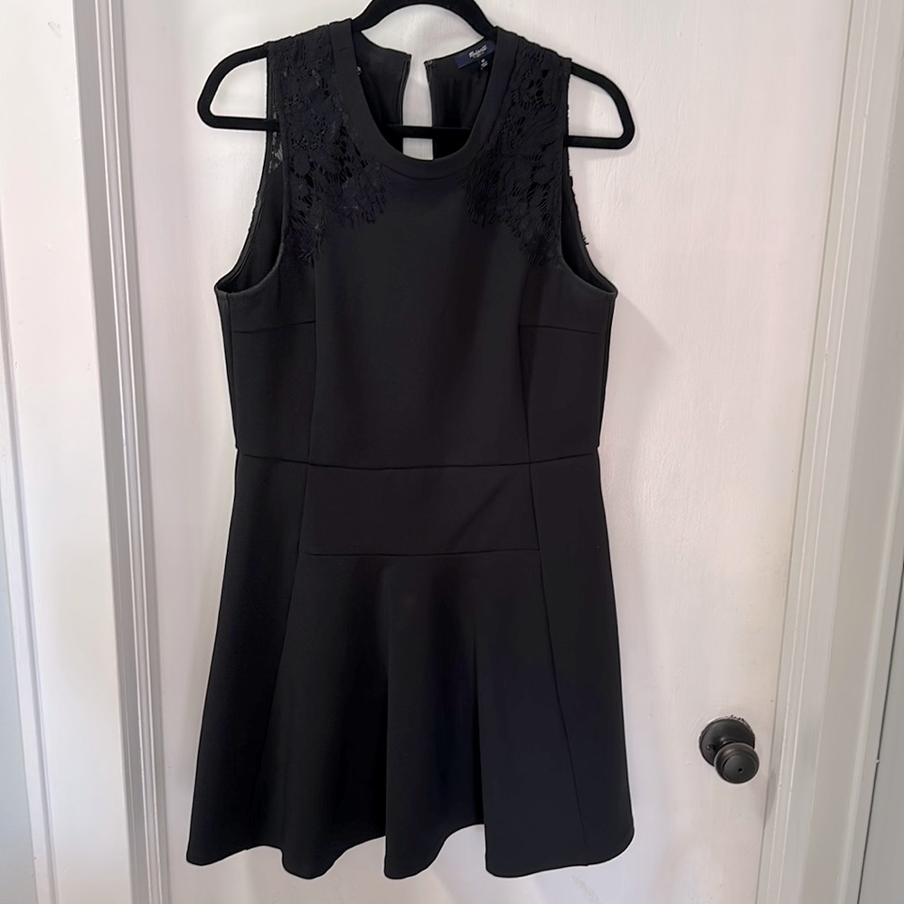 Madewell Size 10 black Mini Dress
